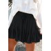 Black Korean High Waist Tutu Pleated Mini Skirt